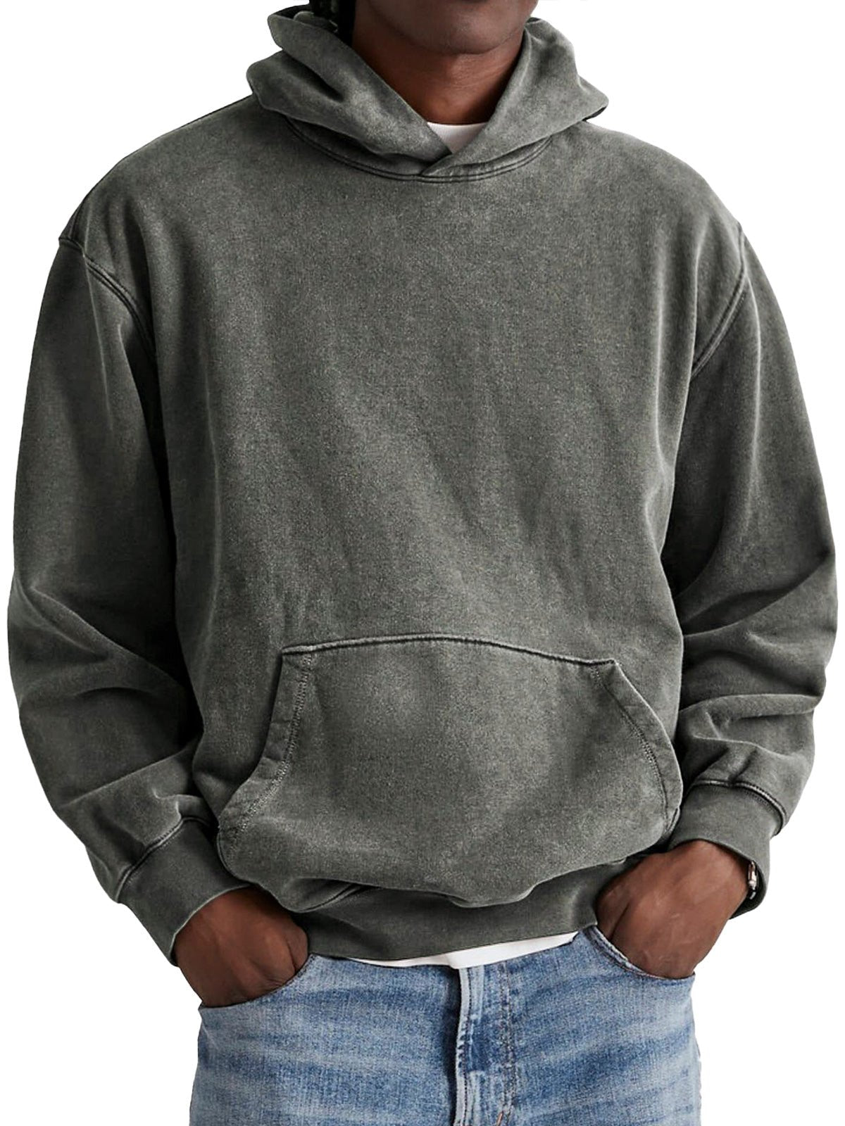 Franco | Lässiger Langarm Kapuzenpullover Aus Baumwolle