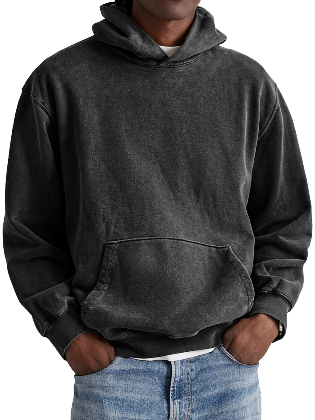 Franco | Lässiger Langarm Kapuzenpullover Aus Baumwolle
