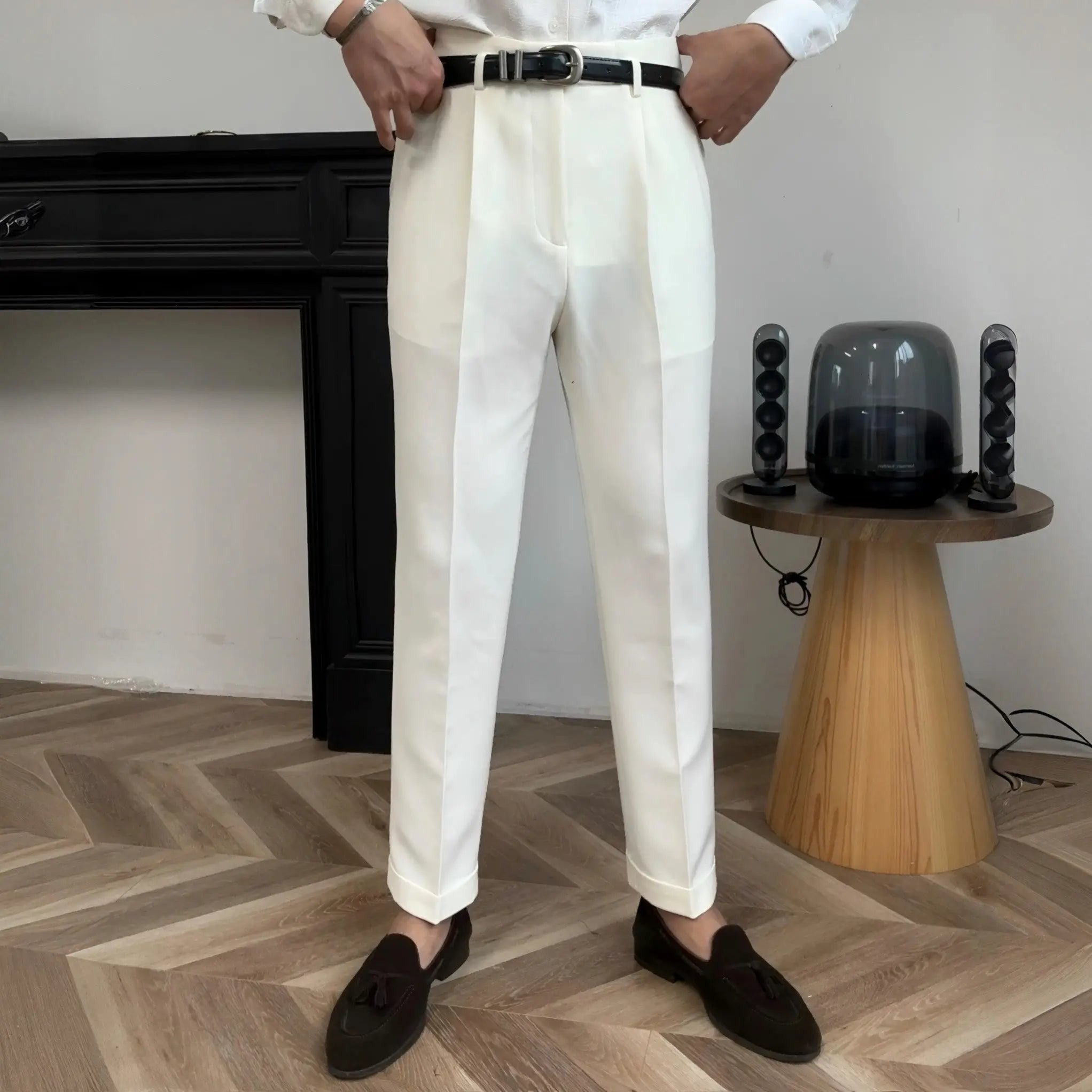 Klassische Hollywood Hose (mit Gürtel)