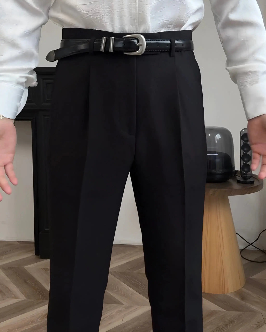 Klassische Hollywood Hose (mit Gürtel)