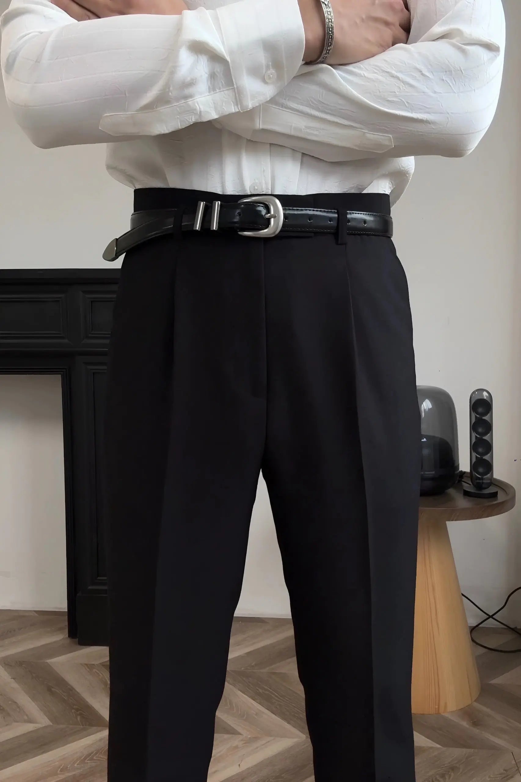 Klassische Hollywood Hose (mit Gürtel)